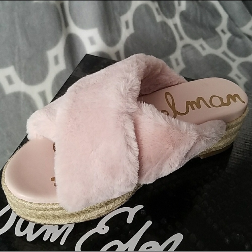 Sam Edelman Faux Fur Platform Sandals